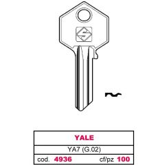 Silca CHIAVE ASC YA7 (G.VAC 0) YALE FV4936 Silca