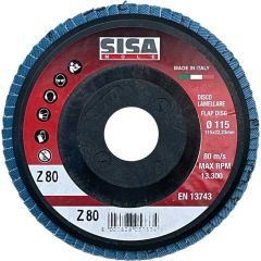 Sisa Mole DISCO LAMELLARE ALLO ZIRCONIO Ø mm. 115 - foro 22  grana 60 FV58086 Sisa Mole