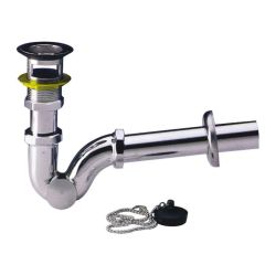 SIFONE IN OTTONE CROMATO A ESSE Senza piletta mis. 1.1/4 FV7340 