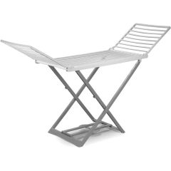 STENDIBIANCHERIA A CAVALLETTO ALICANTE bianco/grigio cm. 194x58x108 h stenditura mt. 20 FV51967 