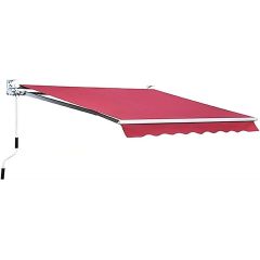 TENDA DA SOLE AVVOLGIBILE A BARRA QUADRA cm. 300x200 col. Verde/Bianco FV56169 