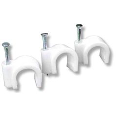 Utilia GRAFFETTA FISSACAVI CON CHIODO col. Grigio mm. 9-10  100 PZ.  FV13031 Utilia