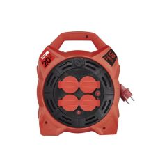 Extension cable on the drum - 4 sockets 20m+LED EMOS P08420 TI8710464 EMOS