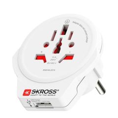 Travel adapter SKROSS PA30 USB for foreigners in the Czech Republic TI8760040 Skross