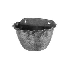 Hanging flower pot STREND PRO Wave 26x18cm silver - metallic effect TI6441448 STREND PRO