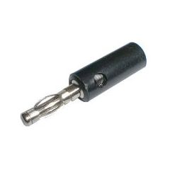 Banana plug  (plastic) with screw - black TI3380011 TIPA