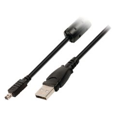 USB 2.0 Cable USB-A Male - Minolta 8-Pin Male 2.00 m Black NEVLCP60807B20 Valueline