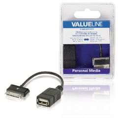 Sync and Charge Cable Samsung 30-Pin Male - USB A Female 0.20 m Black NEVLMB39205B02 Valueline