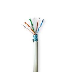 Network Cable Roll | CAT6 | Stranded | F/UTP | Bare Copper | 100.0 m | Indoor | Round | LSZH | Grey | Pull Box NECCBG8526GY100 Nedis