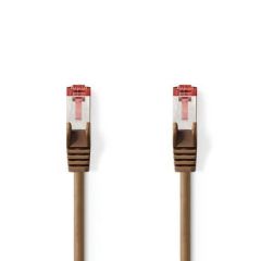 CAT6 Network Cable | RJ45 Male | RJ45 Male | S/FTP | 7.50 m | Round | LSZH | Brown | Polybag NECCGP85221BN75 Nedis