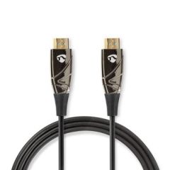Active Optical High Speed HDMI Cable with Ethernet | HDMI Connector | HDMI Connector | 4K@60Hz | 18 Gbps | 40.0 m | Round | PVC | Black | Gift Box NECVBG3400BK400 Nedis