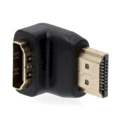HDMI Adapter | HDMI Connector | HDMI Output | Gold Plated | Angled 90° | ABS | Black | 1 pcs | Box NECVGB34901BK Nedis