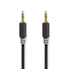 Stereo Audio Cable | 3.5 mm Male | 3.5 mm Male | Gold Plated | 5.00 m | Round | Anthracite | Box NECABW22000AT50 Nedis