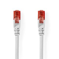 CAT6 Network Cable | RJ45 Male | RJ45 Male | U/UTP | 2.00 m | Round | PVC | White | Label NECCGL85200WT20 Nedis