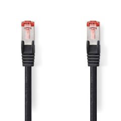 CAT6 Network Cable | RJ45 Male | RJ45 Male | S/FTP | 7.50 m | Round | LSZH | Black | Label NECCGL85221BK75 Nedis