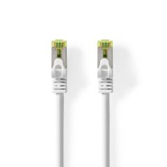 CAT7 Network Cable | S/FTP | RJ45 Male | RJ45 Male | 2.00 m | Snagless | Round | LSZH | White | Label NECCGL85420WT20 Nedis