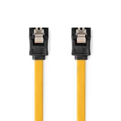 SATA Cable | 6 Gbps | SATA 7-Pin Female | SATA 7-Pin Female | Nickel Plated | 0.50 m | Flat | PVC | Yellow | Box NECCGB73250YE05 Nedis