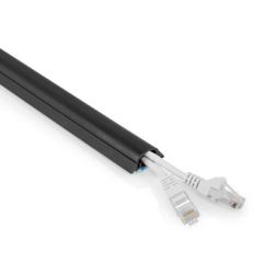Cable Management | Duct | 1 pcs | Maximum cable thickness: 12 mm | PVC | Black NECMDT3312BK1500 Nedis