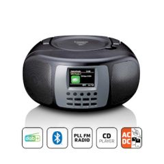 Portable DAB+/FM Radio with Bluetooth® CD Player and large LCD colour display Black NESCD-860BK Lenco
