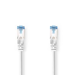 CAT6a Network Cable | S/FTP | RJ45 Male | RJ45 Male | 20.0 m | Snagless | Round | LSZH | White | Label NECCGL85330WT200 Nedis