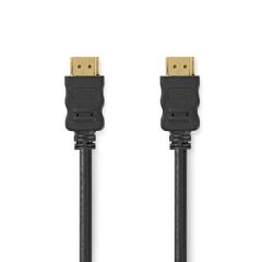 High Speed HDMI Cable with Ethernet | HDMI Connector | HDMI Connector | 4K@60Hz | ARC | 18 Gbps | 0.50 m | Round | PVC | Black | Box NECVGB34060BK05 Nedis
