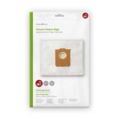 Vacuum Cleaner Bag | 10 pcs | Synthetic | Most sold for: Philips / Electrolux | White NEDUBG120AEP10 Nedis