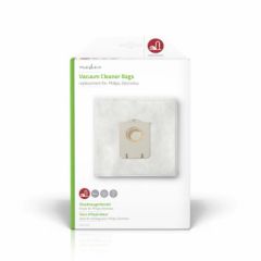 Vacuum Cleaner Bag | 4 pcs | Synthetic | Most sold for: Philips / Electrolux | White NEDUBG220AEP4 Nedis
