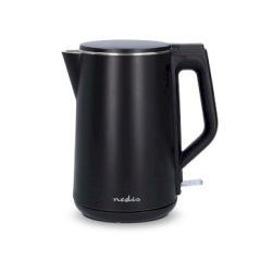 Electric Kettle | 1.5 l | Plastic | Black | Rotatable 360 degrees | Concealed heating element | Strix® controller | Boil-dry protection NEKAWK361EBK Nedis