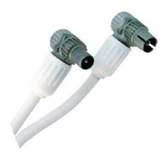 Coax Cable Coax Male - Coax Female Angled 5.00 m White NE695020444 Hirschmann