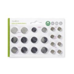 Lithium / Alkaline Button Cell Battery Multi Pack | 1.5 / 3 V DC | Alkaline / Lithium | CR1620 / CR2016 / CR2025 / CR2032 / LR43 / LR44 / LR54 | Number of batteries: 20 pcs | Various Devices NEBALAK20BL Nedis