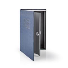 Vault | Book Safe | Key Lock | Indoor | Medium | Inner volume: 1.6 l | 2 Keys Included | Blue / Silver NEBOOKSEDM01BU Nedis