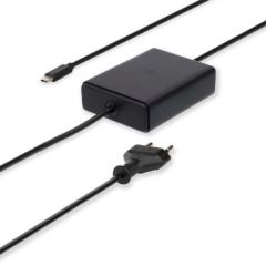 Notebook Adapter | GaN | 45 W | 5 / 9 / 12 / 15 / 20 V DC | 2.25 / 2.33 / 2.92 / 3.0 A | Used for: Notebook / Smartphone / Tablet | Euro / Type-C (CEE 7/16) NENBAU45110BK Nedis
