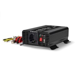Power Inverter Pure Sine Wave | Input voltage: 12 V DC | Device power output connection(s): Type F (CEE 7/3) / USB-A / USB-C | 230 V AC 50 Hz | 300 W | Peak power output: 600 W | Screw Terminal | Pure Sine Wave | Fuse | Black NEPIP30012FBK Nedis