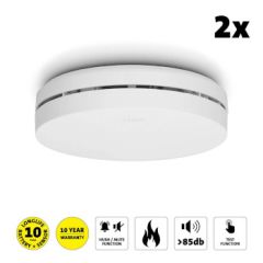 SA300 DUO Design smoke detector with 10 year battery 2 pack NESA300 DUO Alecto
