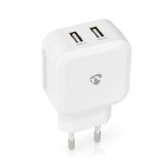 Wall Charger | 24 W | Quick charge feature | 2x 2.4 A | Number of outputs: 2 | 2x USB-A | No Cable Included | Single Voltage Output NEWCHAU484AWT Nedis