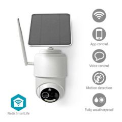 SmartLife Outdoor Camera | Wi-Fi | Full HD 1080p | Pan tilt | IP65 | Max. battery life: 5 Months | Cloud Storage (optional) / microSD (not included) | 5 V DC | With motion sensor | Night vision | White NEWIFICBO50WT Nedis