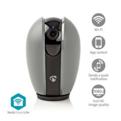 SmartLife Indoor Camera | Wi-Fi | Full HD 1080p | Pan tilt | Cloud Storage (optional) / microSD (not included) | With motion sensor | Night vision | Dark Grey / White NEWIFICI21CGY Nedis