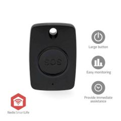 Smart Panic Button | Zigbee 3.0 | Battery type: CR2450 | Black NEZBPB10BK Nedis
