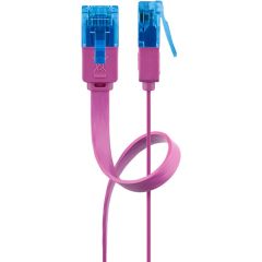 CAT 6A cavo patch piatto, U/UTP, magenta WE96298 Goobay