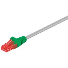 CAT 6 cavo incrociato, U/UTP, grigio, Verde WE68471 Goobay