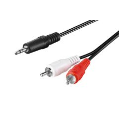Cavo adattatore audio AUX, da jack 3,5 mm a spina RCA stereo, CU WE51648 Goobay