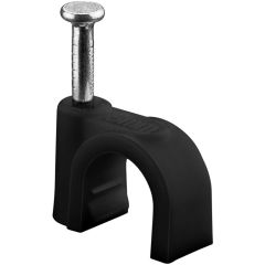 Chiodini fissacavo 8 mm, nero WE64681 Goobay
