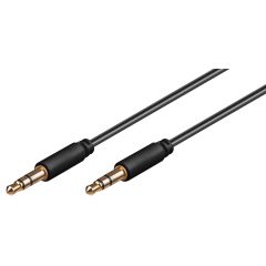 Cavo di collegamento audio AUX, 3,5 mm stereo a 3 pin, sottile, CU WE69108 Goobay