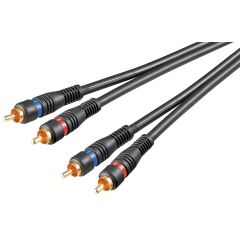 Cavo di collegamento stereo 2x RCA, doppia schermatura WE50032 Goobay