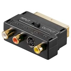 Adattatore da Scart a Video Audio Composito e S-Video, IN/OUT WE50499 Goobay