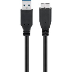 Cavo USB 3.0 con Micro-B, nero WE95734 Goobay