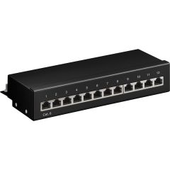 CAT 6 pannello patch mini/desktop, 12 porte (1 U) WE69307 Goobay
