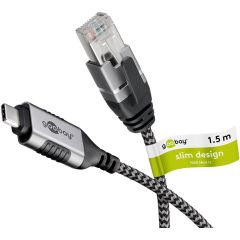 Cavo Ethernet da USB-C 3.1 a RJ45, Slim, 1,5 m WE74402 Goobay