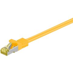 RJ45 cavo patch CAT 6A S/FTP (PiMF), 500 MHz, con cavo grezzo CAT 7 , giallo WE91674 Goobay