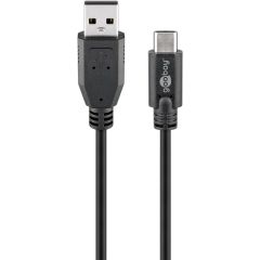 Cavo USB 2.0 (da USB-C a USB A), nero WE55469 Goobay